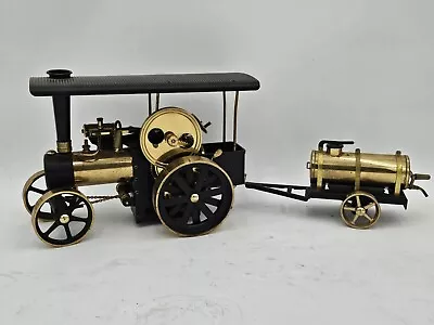 Wilesco Live Steam Engine Steam Tractor With Water Tender Wagon Brass Germany • $299.99