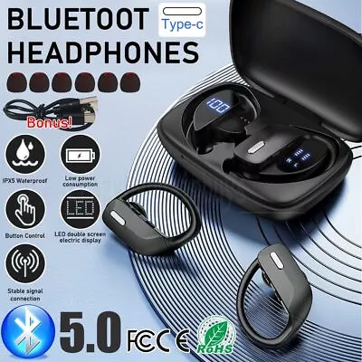 $26.85 • Buy Sweatproof Wireless Bluetooth Earphones Headphones Sport Gym Earbuds With Mic AU
