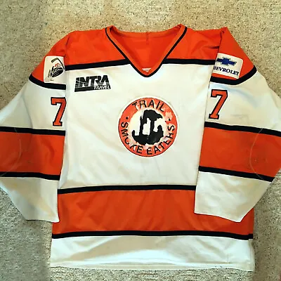 RARE 1999-00 Trail Smoke Eaters Game Worn Jersey (BCJHL) • $138.43