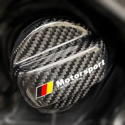 For VW Volkswagen GTI Jetta IE7 EOS Tiguan Fuel Gas Tank Filler Cap Carbon Fiber • $25.20