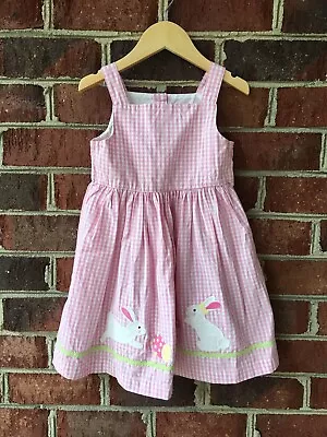 Gymboree Baby Girls Easter Gingham Dress Bunnies Rabbits Flowers - Size 4T • $10