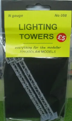 New No.58   N GAUGE LIGHTING TOWER (2)  Unpainted. Suit Hornby And Peco • £5