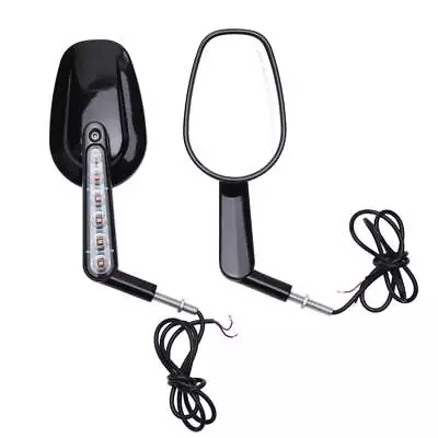 $79.17 • Buy Black Motorcycle LED Turn Signals Mirrors For Harley Davidson V Rod Muscle VRSCF
