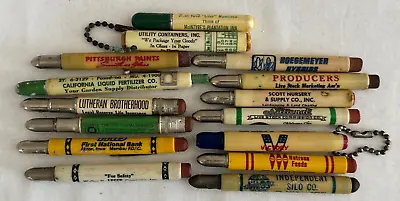 Lot Of Vintage Misc Advertising Bullet Pencils • $19.99