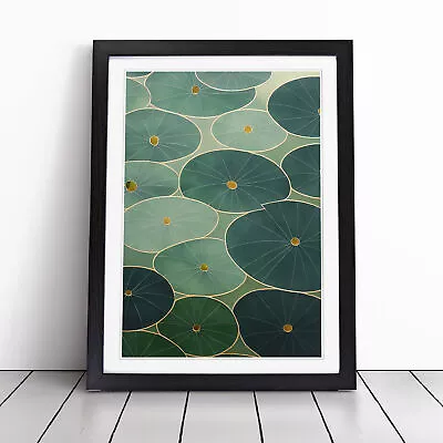 Water Lily Pond Abstract Wall Art Print Framed Canvas Picture Poster Decor • £24.95