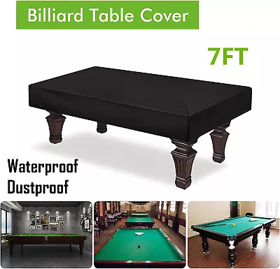 7ft Billiard Pool Table Cover Snooker Polyester Dust Waterproof Protective Cap • $19.69