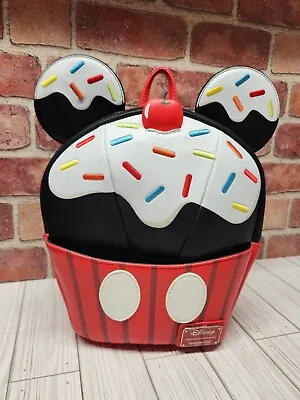 New LOUNGEFLY Disney - Mickey Mouse Sprinkle Cupcake Backpack Park Bag • $60