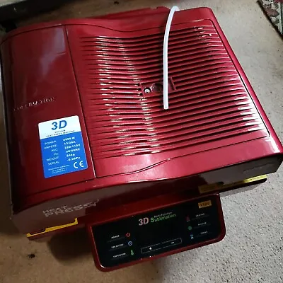 $500 • Buy Heat Press Multi-Function RED 3D Sublimation Machine 3D Vacuum