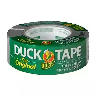 Duck Max Original Strength Duct Tape Adhesive Heavy Repair Roll 55 Yd. Silver • $7.60