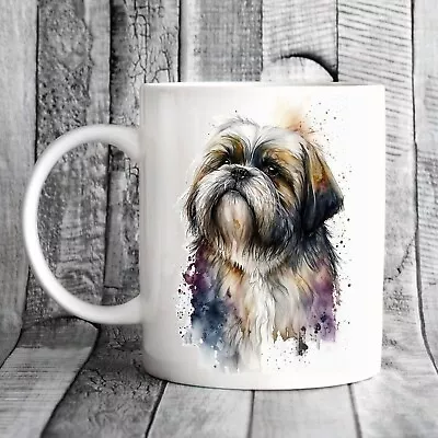 £7 • Buy Pet Dog Mug, Watercolour Shih Tzu - Ideal Gift