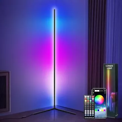 Corner Floor Lamp - RGB Color Changing Mood Lighting Lamp - 56.7  Dimmable Mu... • $51.63