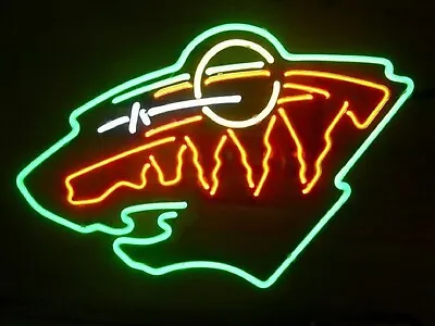 Minnesota Wild Ice Hockey 17 X14  Neon Light Sign Lamp With HD Vivid Printing • $120