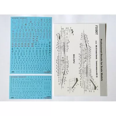 FOXBOT 48-038 Scale 1:48 Decal Stencils For MiG-25 For Plastic Scale Model Kit • $15.98