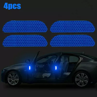 £3.60 • Buy 4x Blue Reflective Strip Car Door Handle Safety Warning Tape Sticker Accessories