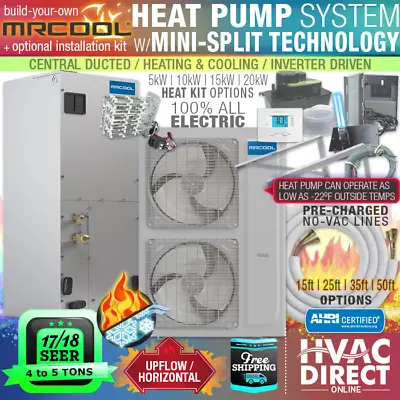 4-5 Ton 17-18 SEER MRCOOL Universal Ducted Inverter Heat Pump Split System - BYO • $4785