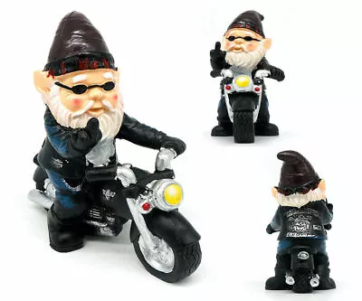 Novelty Naughty Gnomes Motorcycle Statues Ornament Garden Patio Decor Model Gift • $21.99