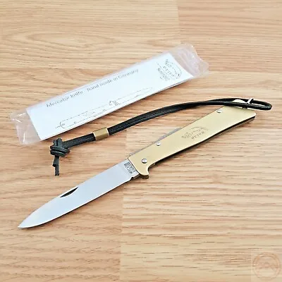 OTTER-Messer Mercator Folding Knife 3.5  Stainless Steel Blade Brass Handle • $66.39
