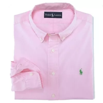 New XXL 2XL POLO RALPH LAUREN Mens Shirt Custom Fit Long Sleeve Button Down Pink • $34.99