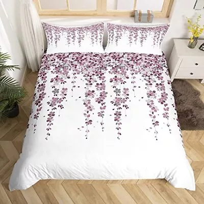 Cherry Blossoms Bedding Set Queen Size Child Girl's Bedroom Duvet Cover Flower F • $38.57