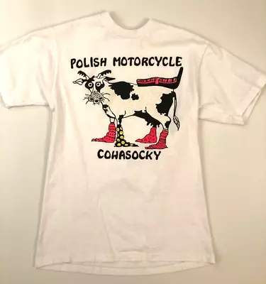 Vintage Kawasaki  Motorcycle T-shirt White Size Small S • $25