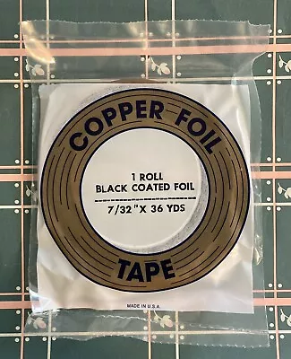 NEW - 1 Roll EDCO Black Back Copper Tape 7/32 Stained Glass Foil • $11.98