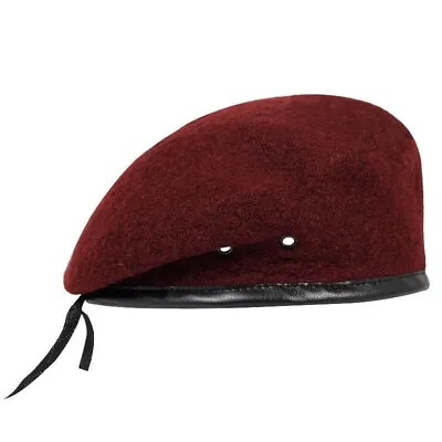 Men Wool Blend Military Berets Cap Army Hat Soldier Fancy Dress Adjustable Retro • $14.97