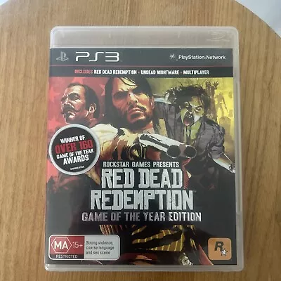 Red Dead Redemption Game Of The Year Edition + Manual - PlayStation 3 PS3 • $20