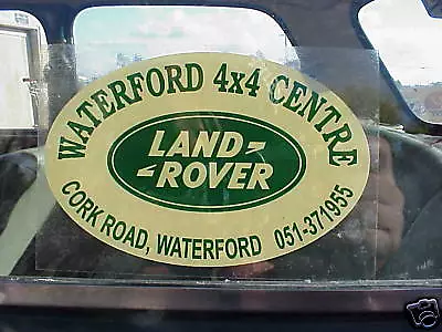 LAND ROVER STICKER FROM IRELAND WATERFORD 4X4 CENTRE 7 X4.75  Inches. NEW!! • $4.99