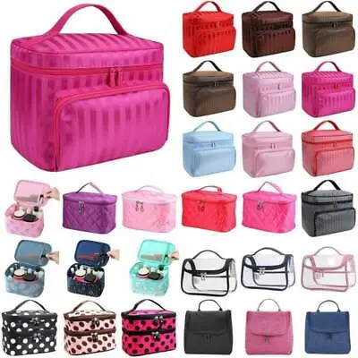 £5.69 • Buy Women's Beauty Large Make Up Wash Bag Vanity Case Travel Cosmetic Organiser Box
