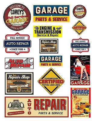 1:25 G Scale Model Auto Engine Repair Shop Car Garage Signs • $11.69