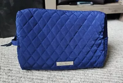 Vera Bradley COSMETIC CLASSIC NAVY Bag Case Travel Quilted Microfiber • $24.95