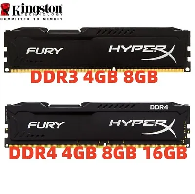 £40 • Buy HyperX FURY DDR3 DDR4 8GB 16GB 3200 2666MHz 2400MHz 2133MHz Desktop Memory DIMM
