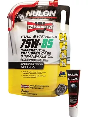 Nulon 75W-85 Diff Transfer Case Transaxle Oil 1L + Gearbox Diff Treatment 125ml • $56.65