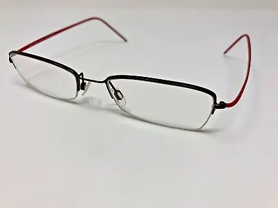 Morel EYEGLASSES TECH 6082L 50-17-135 EA 001 Red Half Rimless Brown Eyeglass 879 • $55.20