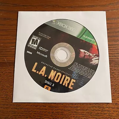 LA Noire (Xbox 360 2011) Disc 3 Only Tested Working • $3.99