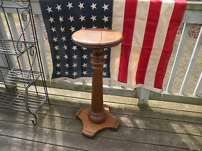 Solid Oak Antique Tall Plant Stand • $225.95