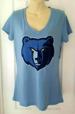 MEMPHIS GRIZZLIES Womens T Shirt Size Small Distressed Logo Majestic Threads • $9.95