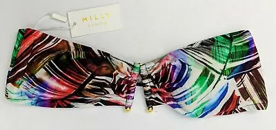 Milly Cabana Bandeau Bikini Top Size Petite Multi-Color • $19
