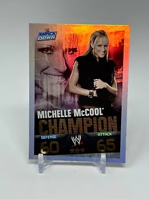 2009 Topps WWE Slam Attax Michell McCool Champion Silver Refractor Card • $4.99
