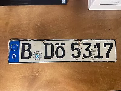 1994 Germany German License Plate Munich Munchen # B Do 5317 • $14.99