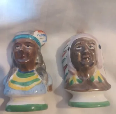 Vintage Indian Chief & Indian Maiden Salt & Pepper Shaker Made In Occupied Japan • $9.99