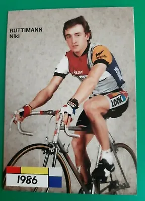 CYCLING Cycling Card NIKI RUTTIMANN Team LA VIE CLAIRE WONDER 1986 • $4.24