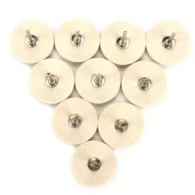 10Pcs 38mm Felt Polishing Buffing Pads Wheel Wool Dremel Rotary Tool For Metal • $9.46