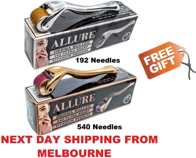 $19.95 • Buy Derma Roller 540 Or 192 Titanium Needles 0.25mm - 2.5mm Anti Aging Skin Care