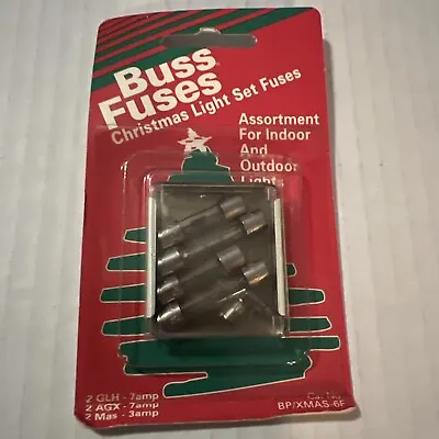 Bussmann 3amp & 7 Amps Christmas Fuse Variety 6 Pk NOS! For Christmas Lights! • $9.86