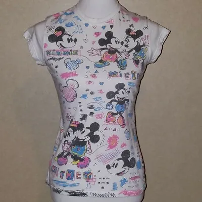 Walt Disney Mickey And Minnie Mouse Shirt - Juniors - Small • $9.99