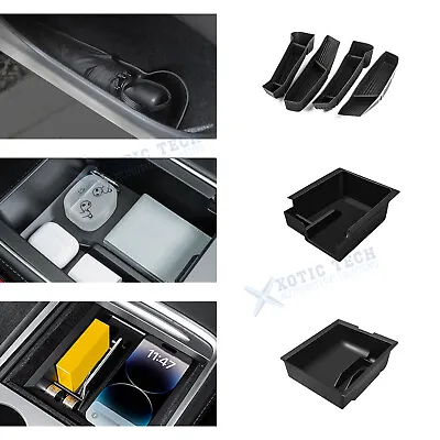 Set Console Armrest Side Door Storage Organizer Pkg For Tesla Model Y 2021-2023 • $49.99