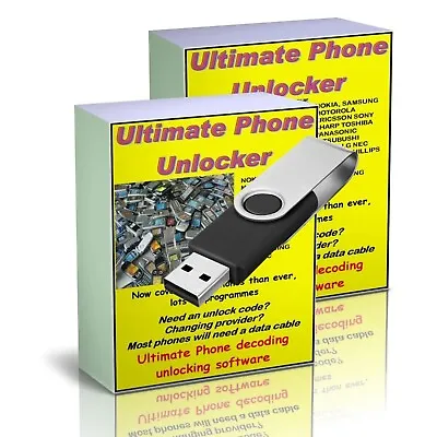 New Improved Mobile Cell Phone UNLOCKING SOFTWARE 2 DISC's ON Flash USB Stick • £8.87