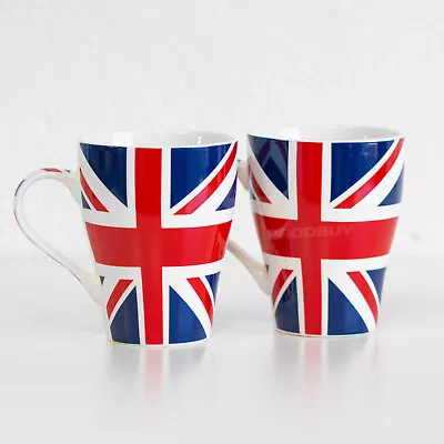 £13.99 • Buy Set Of 2 X UK Union Jack Flag Mugs Cups Drinks Tea Coffee Souvenir London Gifts