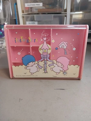 $25 • Buy Vintage Little Twin Stars Jewelry Case 1976 1989 Sanrio Trinket Box